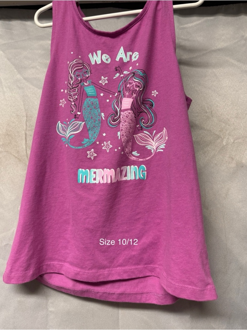 Girls' Purple 'We Are Mermazing' Tank Top